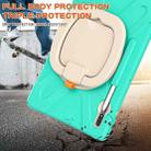 For Samsung Galaxy Tab S8+ / Tab S8 Plus /  Tab S7 FE / Tab S7+ T970/T975 Silicone + PC Protective Case with Holder & Shoulder Strap(Mint Green) - 5