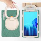 For Samsung Galaxy Tab S8+ / Tab S8 Plus /  Tab S7 FE / Tab S7+ T970/T975 Silicone + PC Protective Case with Holder & Shoulder Strap(Emerald Green) - 7