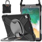 For iPad Pro 10.5 2017 / Air 10.5 2019 Silicone + PC Protective Case with Holder & Shoulder Strap(Black+Gray) - 2