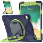 For iPad Pro 10.5 2017 / Air 10.5 2019 Silicone + PC Protective Case with Holder & Shoulder Strap(NavyBlue+Lime) - 1
