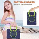 For iPad Pro 10.5 2017 / Air 10.5 2019 Silicone + PC Protective Case with Holder & Shoulder Strap(NavyBlue+Lime) - 7