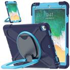 For iPad Pro 10.5 2017 / Air 10.5 2019 Silicone + PC Protective Case with Holder & Shoulder Strap(NavyBlue+Blue) - 1