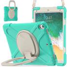 For iPad Pro 10.5 2017 / Air 10.5 2019 Silicone + PC Protective Case with Holder & Shoulder Strap(Mint Green) - 2
