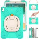 For iPad Pro 10.5 2017 / Air 10.5 2019 Silicone + PC Protective Case with Holder & Shoulder Strap(Mint Green) - 3