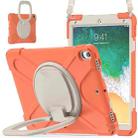 For iPad Pro 10.5 2017 / Air 10.5 2019 Silicone + PC Protective Case with Holder & Shoulder Strap(Living Coral) - 2