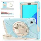 For Samsung Galaxy Tab A7 Lite T220 / T225 Silicone + PC Protective Case with Holder & Shoulder Strap(Ice Blue) - 1