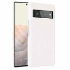 For Google Pixel 6 Pro Shockproof Crocodile Texture PC + PU Case(White) - 1