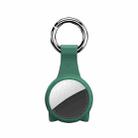 Cat Ear Anti-scratch Shockproof Silicone Protective Cover Case with Keychain Hook Loop For AirTag(Green) - 1