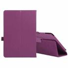 For Amazon Fire HD 10 2021 Litchi Texture Solid Color Horizontal Flip Leather Case with Holder & Pen Slot(Purple) - 1