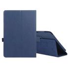 For Amazon Fire HD 10 2021 Litchi Texture Solid Color Horizontal Flip Leather Case with Holder & Pen Slot(Blue) - 1