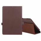 For Amazon Fire HD 10 2021 Litchi Texture Solid Color Horizontal Flip Leather Case with Holder & Pen Slot(Brown) - 1