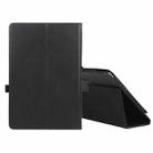 For Amazon Fire HD 10 2021 Litchi Texture Solid Color Horizontal Flip Leather Case with Holder & Pen Slot(Black) - 1