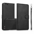 Calf Texture 2 in 1 Detachable Magnetic Back Cover Horizontal Flip Leather Case with Holder & Card Slots & Wallet & Photo Frame For iPhone 6s Plus / 6 Plus(Black) - 1