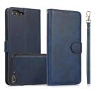 Calf Texture 2 in 1 Detachable Magnetic Back Cover Horizontal Flip Leather Case with Holder & Card Slots & Wallet & Photo Frame For iPhone 8 Plus / 7 Plus(Blue) - 1