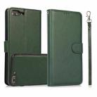 Calf Texture 2 in 1 Detachable Magnetic Back Cover Horizontal Flip Leather Case with Holder & Card Slots & Wallet & Photo Frame For iPhone 8 Plus / 7 Plus (Green) - 1