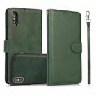 For iPhone X / XS Calf Texture 2 in 1 Detachable Magnetic Back Cover Horizontal Flip Leather Case with Holder & Card Slots & Wallet & Photo Frame (Green) - 1