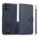 For iPhone 11 Calf Texture 2 in 1 Detachable Magnetic Back Cover Horizontal Flip Leather Case with Holder & Card Slots & Wallet & Photo Frame (Blue) - 1