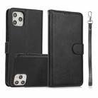 For iPhone 11 Pro Max Calf Texture 2 in 1 Detachable Magnetic Back Cover Horizontal Flip Leather Case with Holder & Card Slots & Wallet & Photo Frame (Black) - 1