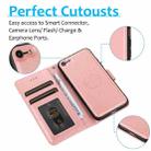 For iPhone SE 2022 / SE 2020 / 8 / 7 Calf Texture 2 in 1 Detachable Magnetic Back Cover Horizontal Flip Leather Case with Holder & Card Slots & Wallet & Photo Frame(Rose Gold) - 6