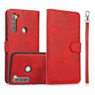 For Xiaomi Redmi Note 8 Calf Texture 2 in 1 Detachable Magnetic Back Cover Horizontal Flip Leather Case with Holder & Card Slots & Wallet & Photo Frame(Red) - 1