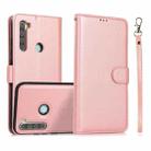 For Xiaomi Redmi Note 8 Calf Texture 2 in 1 Detachable Magnetic Back Cover Horizontal Flip Leather Case with Holder & Card Slots & Wallet & Photo Frame(Rose Gold) - 1