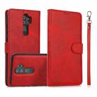 For Xiaomi Redmi Note 8 Pro Calf Texture 2 in 1 Detachable Magnetic Back Cover Horizontal Flip Leather Case with Holder & Card Slots & Wallet & Photo Frame(Red) - 1