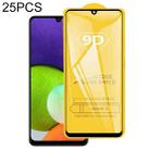 For Samsung Galaxy A22 4G 25 PCS 9D Full Glue Full Screen Tempered Glass Film - 1