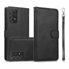 For Samsung Galaxy A52 5G / 4G Calf Texture 2 in 1 Detachable Magnetic Back Cover Horizontal Flip Leather Case with Holder & Card Slots & Wallet & Photo Frame(Black) - 1