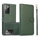 For Samsung Galaxy Note20 Ultra Calf Texture 2 in 1 Detachable Magnetic Back Cover Horizontal Flip Leather Case with Holder & Card Slots & Wallet & Photo Frame(Green) - 1