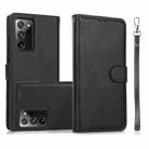 For Samsung Galaxy Note20 Ultra Calf Texture 2 in 1 Detachable Magnetic Back Cover Horizontal Flip Leather Case with Holder & Card Slots & Wallet & Photo Frame(Black) - 1