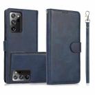 For Samsung Galaxy Note20 Ultra Calf Texture 2 in 1 Detachable Magnetic Back Cover Horizontal Flip Leather Case with Holder & Card Slots & Wallet & Photo Frame(Blue) - 1