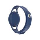 Mutural Silicone Protective Case Watchband for AirTag(Navy Blue) - 2