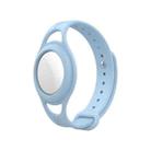 Mutural Silicone Protective Case Watchband for AirTag(Light Blue) - 1