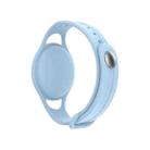 Mutural Silicone Protective Case Watchband for AirTag(Light Blue) - 2