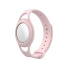 Mutural Silicone Protective Case Watchband for AirTag(Pink) - 1