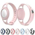 Mutural Silicone Protective Case Watchband for AirTag(Pink) - 3