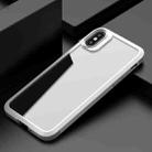 For iPhone X / XS iPAKY MG Series Carbon Fiber Texture Shockproof TPU+ Transparent PC Case(White) - 1