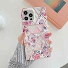 Plating Splicing Pattern Soft TPU Straight-Edge Protective Case For iPhone 11 Pro Max(Retro Flowers) - 1