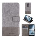For Nokia 4.2 MUXMA MX102 Horizontal Flip Canvas Leather Case with Stand & Card Slot & Wallet Function(Grey) - 1