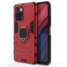 For Xiaomi Redmi Note 10 Pro 5G Shockproof PC + TPU Protective Case with Magnetic Ring Holder(Red) - 1