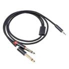 3683 3.5mm Male to Dual 6.35mm Male Audio Cable, Cable Length:1m(Black) - 2