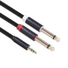 3683 3.5mm Male to Dual 6.35mm Male Audio Cable, Cable Length:2m(Black) - 3