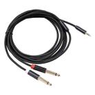 3683 3.5mm Male to Dual 6.35mm Male Audio Cable, Cable Length:3m(Black) - 2