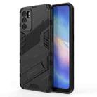 For OPPO Reno6 5G Punk Armor 2 in 1 PC + TPU Shockproof Case with Invisible Holder(Black) - 1