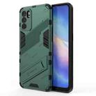 For OPPO Reno6 5G Punk Armor 2 in 1 PC + TPU Shockproof Case with Invisible Holder(Green) - 1