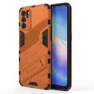 For OPPO Reno6 5G Punk Armor 2 in 1 PC + TPU Shockproof Case with Invisible Holder(Orange) - 1