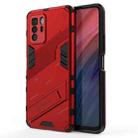 For Xiaomi Redmi Note 10 Pro 5G Punk Armor 2 in 1 PC + TPU Shockproof Case with Invisible Holder(Red) - 1