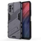 For Xiaomi Redmi Note 10 Pro 5G Punk Armor 2 in 1 PC + TPU Shockproof Case with Invisible Holder(Grey) - 1