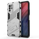 For Xiaomi Redmi Note 10 Pro 5G Punk Armor 2 in 1 PC + TPU Shockproof Case with Invisible Holder(White) - 1