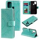 For Motorola Moto G10 / G30 Totem Flower Embossed Horizontal Flip TPU + PU Leather Case with Holder & Card Slots & Wallet(Green) - 1